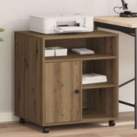 Stalak za pisač s kotačima, 60x50x67 cm, artisan hrast