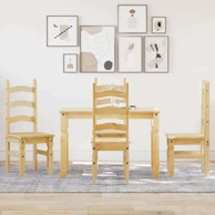 5-dijelni blagovaonski set panama od masivne borovine, prirodna