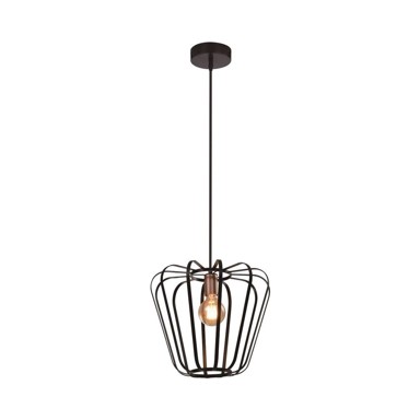 CANDELLUX LIGHTING Crna metalna viseća lampa ø 35 cm Jonas