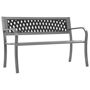 Vrtna klupa, 120 cm, čelična, crna