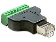 DELOCK Adapter RJ45 8P8C u terminal blok 8-pin, dvočlani