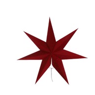 Božićne lampice LED papirnata zvijezda 60 cm crvena