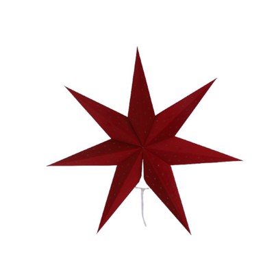 Božićne lampice LED papirnata zvijezda 60 cm crvena