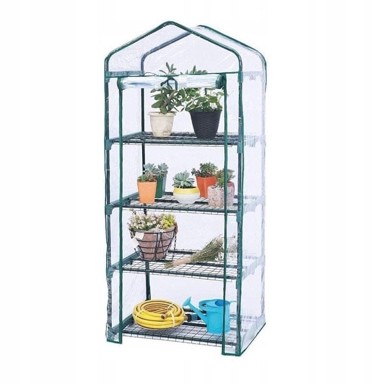 Mali okrugli vertikalni staklenik za balkon XL, 4 razine
