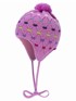 Doll Djevojačka kapa s pompomom, vezana, Döll, ružičasta