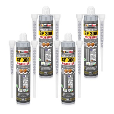 ISOLBAU Kemijsko sidro SF 300, 4 x 300 ml, 8 miješalica