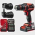 EINHELL Akumulatorski set bušilice TE-CD 18/45 3X-Li, 18V, 1×2,0 Ah, pribor