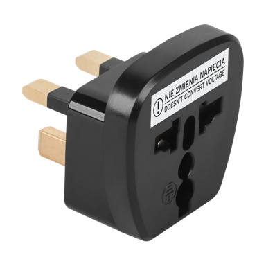 SLOMART AC adapter UK utikač na univerzalnu utičnicu, crni