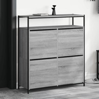 Ormarić za cipele s 4 ladice siva boja hrasta 100x34x112 cm
