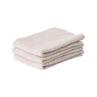 ZONE Set od 3 svijetlobež pamučne kuhinjske krpe Prado, 27 x 27 cm