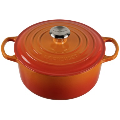 LE CREUSET Okrugli lonac od lijevanog željeza 24 cm, narančasti