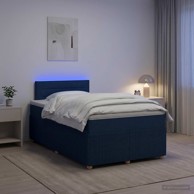 Boxspring krevet s madracem 120 x 190 cm tkanina, plavi