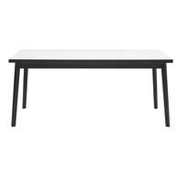 HAMMEL FURNITURE Crno-bijeli sklopivi blagovaonski stol u dekoru hrasta Single, 180 x 90 cm