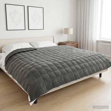 Težak pokrivač, 220 × 235 cm, 11 kg, 100% pamuk, 205T, antracit