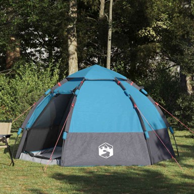 Instant šator s pohranom, dimenzije 280 × 280 × 160 cm, čelik, plava