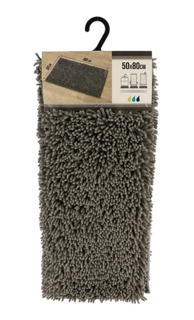 TENDANCE Kupaonski tepih mikrofibra 50X80 cm sivi