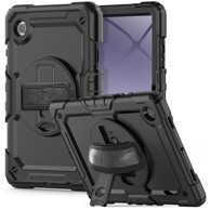 TECH-PROTECT Solid360 Armor maskica sa zaštitnom folijom i stalkom za Samsung Galaxy Tab A9 Plus, crna