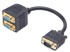 GEMBIRD Adapter VGA (m) na 2x VGA (ž) 20 cm, crna
