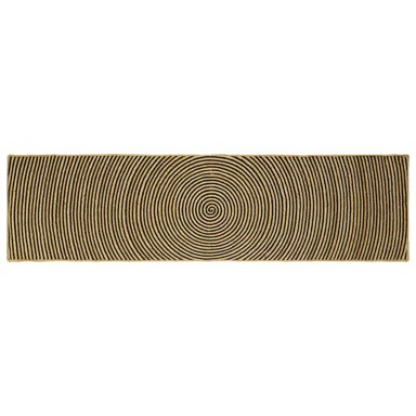 Tepih, dimenzije 80 × 300 cm, juta, prirodna i crna