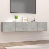 TV ormarići 2 kom Siva betona 80x30x30 cm konstruirano drvo