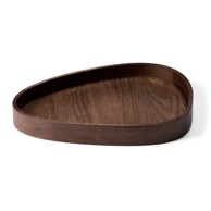 LIND DNA Smeđa dekorativna drvena kutija za pohranu 26x23x3 cm Curve L 