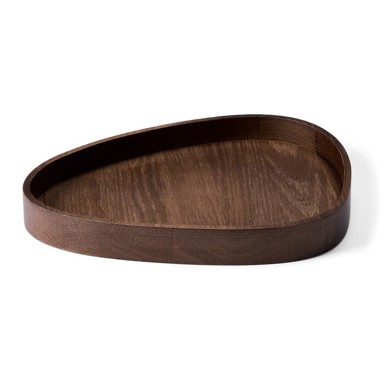 LIND DNA Smeđa dekorativna drvena kutija za pohranu 26x23x3 cm Curve L 