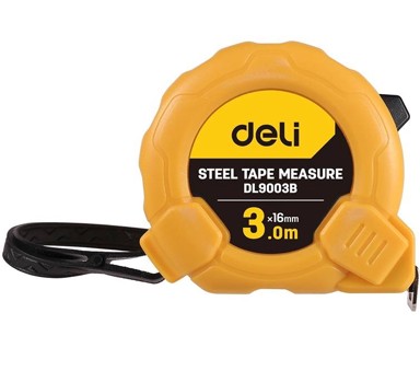 DELI TOOLS Metar na izvlačenje 3m/16mm EDL9003B, žuti