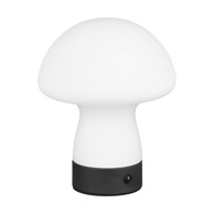 TRIO Mat bijela LED stolna lampa sa staklenim sjenilom (visina 18 cm) Dooley 