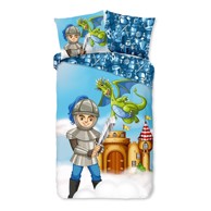 GOOD MORNING Pamučna dječja posteljina za krevet za jednu osobu/produženi krevet 140x220 cm Knight plava