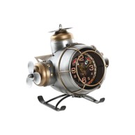 HOME ESPRIT Zidni sat Avion Vintage, zlatna srebrna