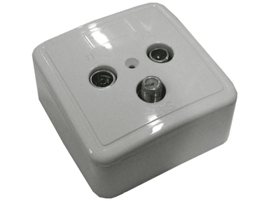 CABLETECH TV utičnica, 5–2300 MHz, završna, prijelazna, s F priključkom