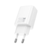HOCO Punjač adapter N61, USB-A i Type-C, GaN, PD, 20 W, bijela