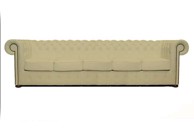 CHESTERFIELD Garnitura Class Leather, 5-sjedišta, Vanilla