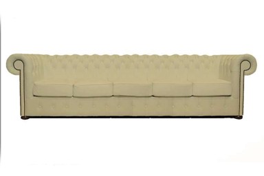 CHESTERFIELD Garnitura Class Leather, 5-sjedišta, Vanilla
