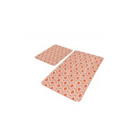 MILA HOME Narančaste od samta kupaonske prostirke u setu 2 kom 60x100 cm