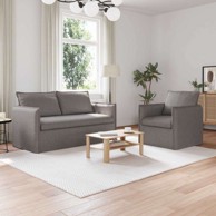 Sofa 2 kom metalna, sivo-smeđa