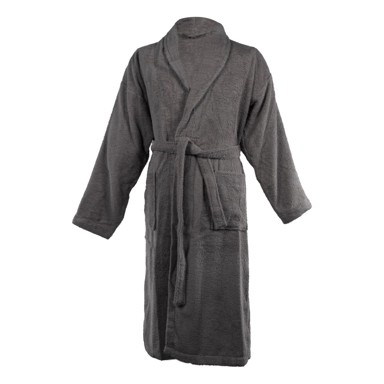 TISECO HOME STUDIO Tamno sivi pamučni kućni ogrtač L/XL Lindu