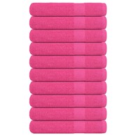 Ručnici za saunu 10 kom ružičasti 80x200 cm 360 gsm 100 % pamuk