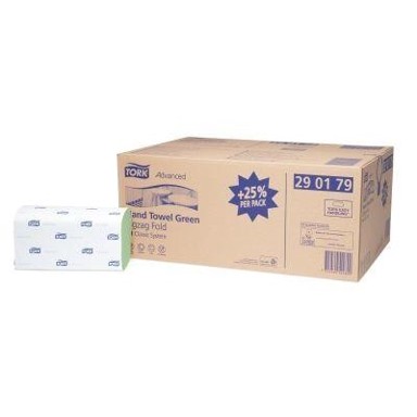 TORK Papirnati ručnik ADVANCED, zeleni, 2-slojni, dimenzije 25 × 23 cm, 3750 listova