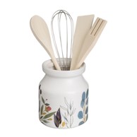 CASA SELECCIÓN Drveni set kuhinjskog pribora 4 kom sa stalkom Berries 