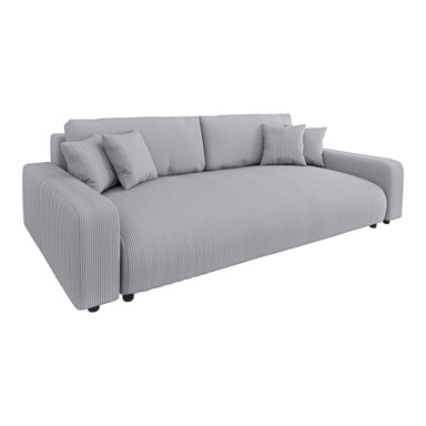 ROPEZ Svijetlo siva sklopiva/s prostorom za odlaganje sofa od samta 234 cm Sara, 234x122x78 cm