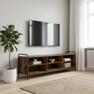 TV ormarić 140 x 39,5 x 50 cm, konstruirano drvo, dimljeni hrast