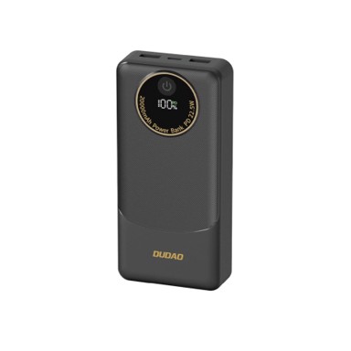 DUDAO Powerbank K12, 10. 000 mAh, 2x USB / USB-C 22,5W, crno
