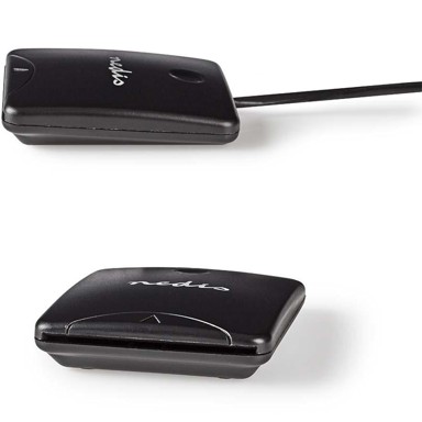 NEDIS Čitač smart kartica ID-1, USB 2.0, crna