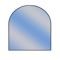 LIENBACHER Podmetač za kamin zaobljeni 1000x1000x8mm