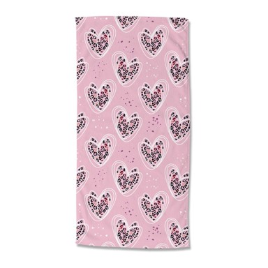 GOOD MORNING Ružičasti ručnik za plažu od samta za djecu 75x150 cm Femke