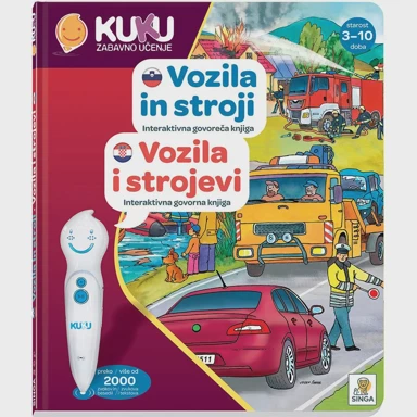 KUKU Interaktivna govorna knjiga Vozila i strojevi (bez olovke)