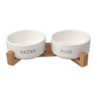 DOG FANTASY Set keramičkih posuda s postoljem za pse, Ø16 cm