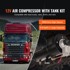 VEVOR Zračni kompresor 12V s spremnikom 0,8 galona 3 L 385x142x200 mm crni