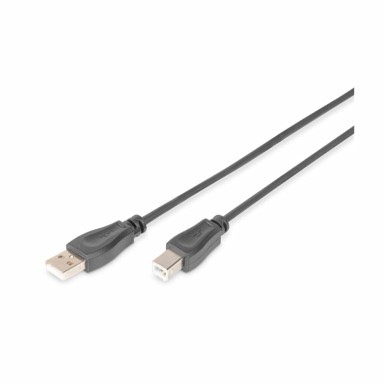DIGITUS USB kabel A-B 1,8 m dvostruko zaštićeni, crni